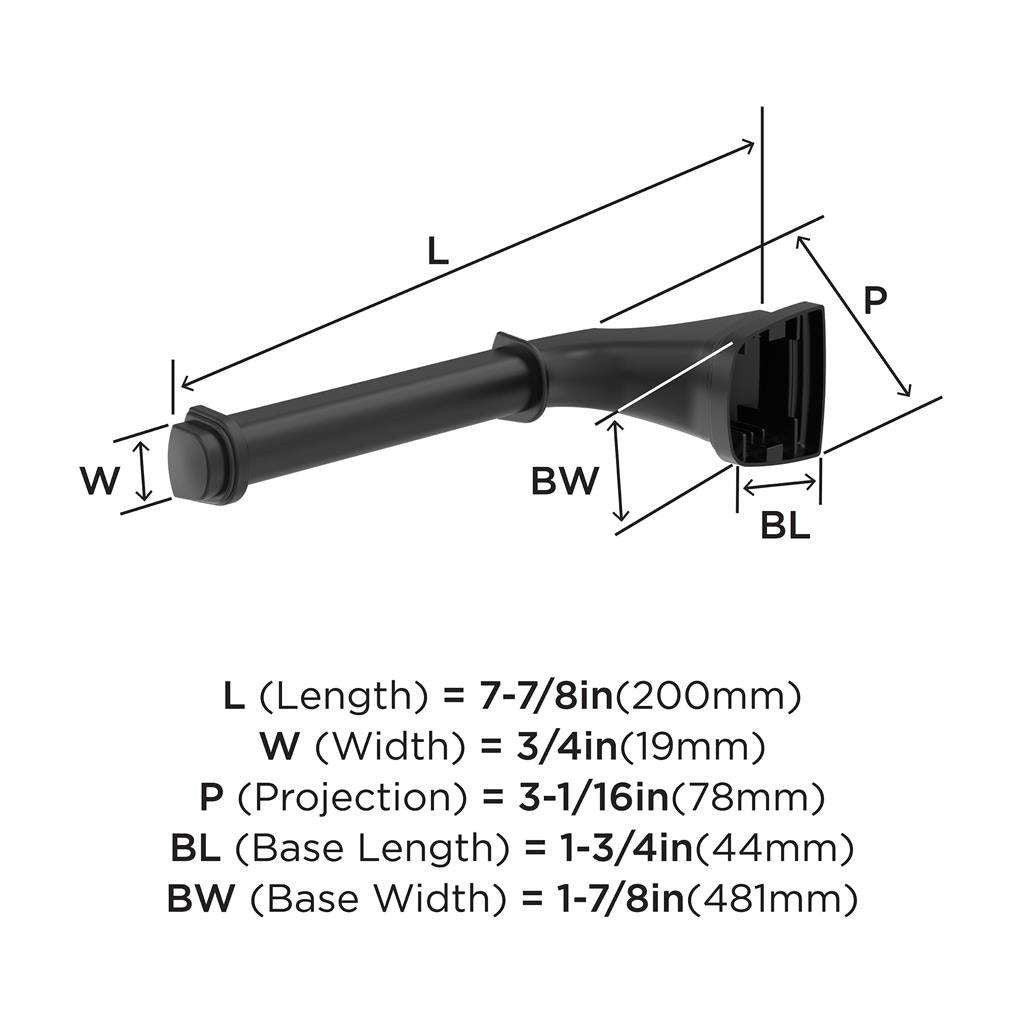 AMEROCK Revitalize Single Post Toilet Paper Holder in Matte Black BH36031MB
