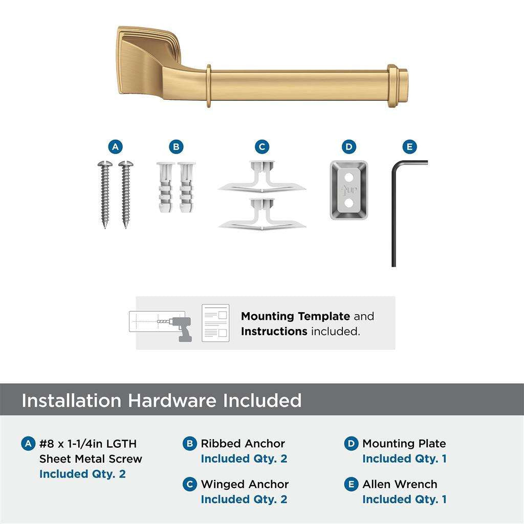 AMEROCK Revitalize Single Post Toilet Paper Holder in Champagne Bronze BH36031CZ