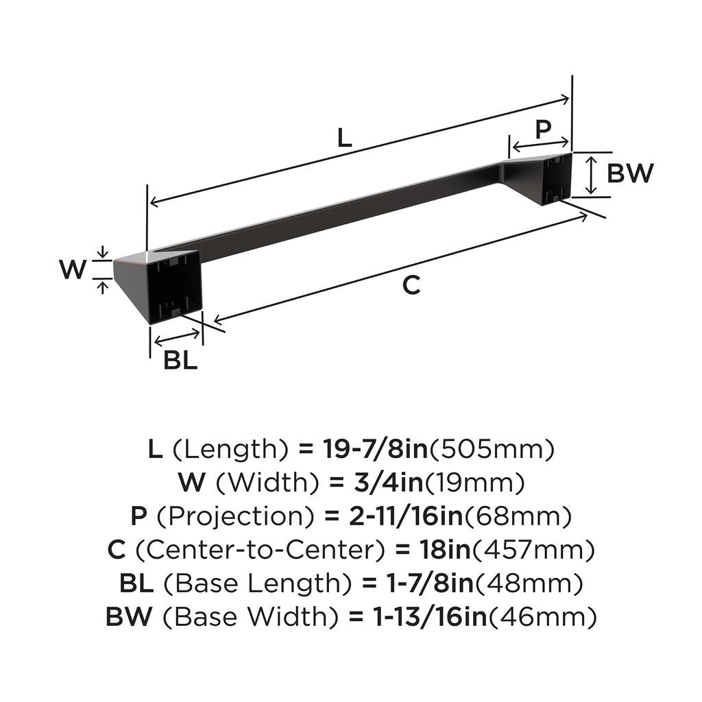 AMEROCK Blackrock Towel Bar in Oil Rubbed Bronze (+2 Sizes)