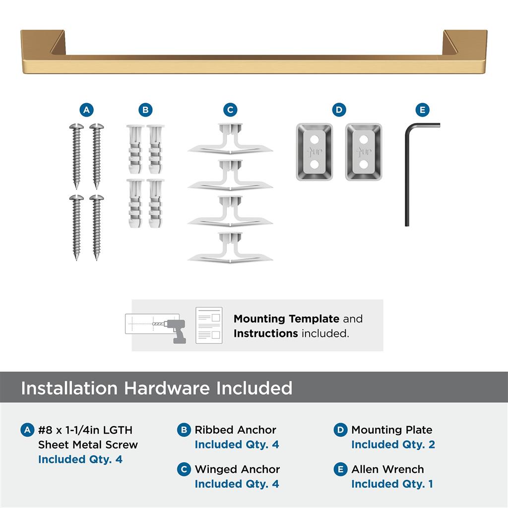 AMEROCK Blackrock Towel Bar in Champagne Bronze (+2 Sizes)