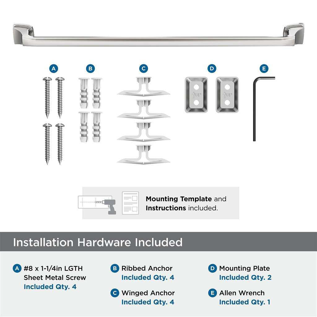 AMEROCK Revitalize Towel Bar in Polished Chrome 24 in BH3603426