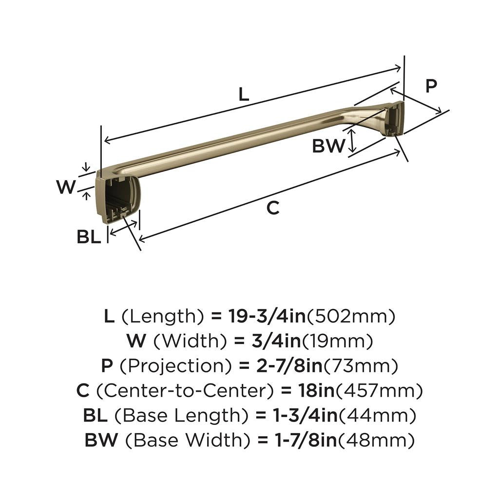 AMEROCK Revitalize Towel Bar in Golden Champagne 18 in BH36033BBZ