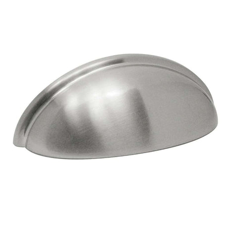 Main View of a Brushed Satin Nickel 3" Hole Centers Cup Drawer Pulls from Amerfit Hardware B2019-BSN