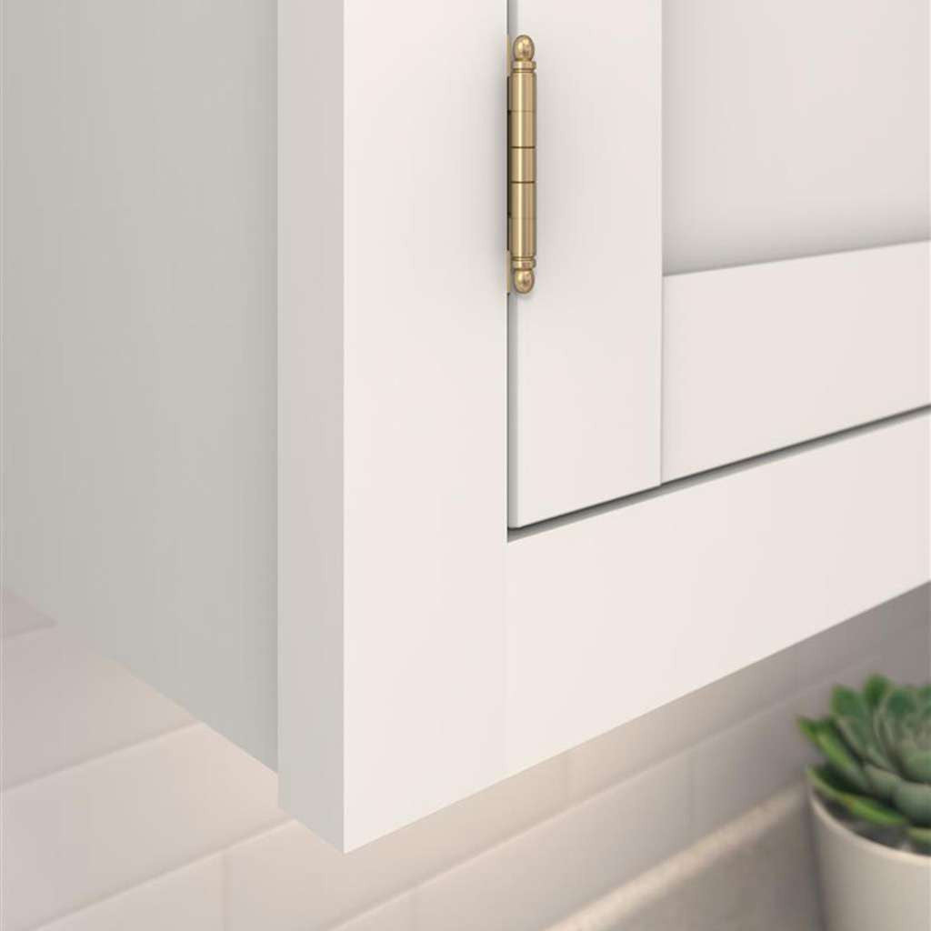 AMEROCK 3/4" Door Thick Full Inset Partial Wrap Cabinet Hinge in Champagne Bronze PK3180TBCZ Mounted