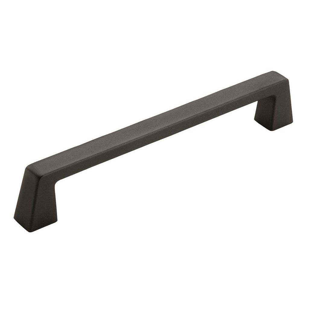 Amerock Blackrock Handle Pull in Black Bronze 160mm BP55278BBR on White Background