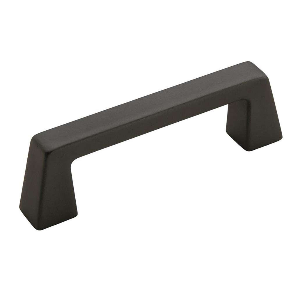 Amerock Blackrock Handle Pull in Black Bronze 3" BP55275BBR on White Background