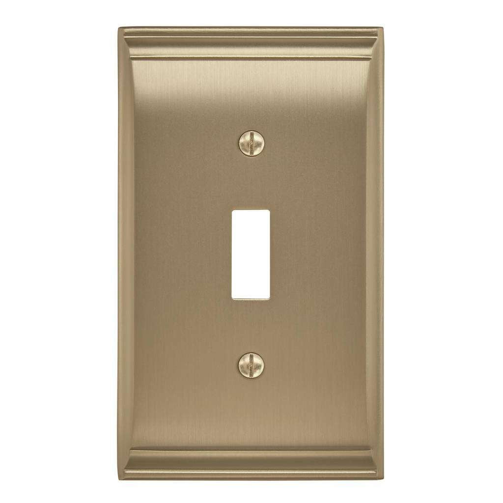 AMEROCK Candler Toggle Switch Wall Plate in Golden Champagne Single BP36500BBZ
