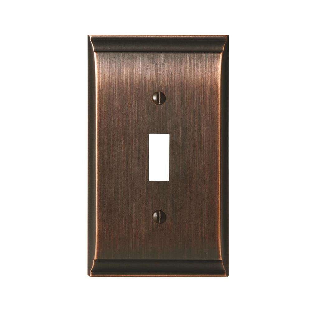 AMEROCK Candler Toggle Switch Wall Plate in Oil Rubbed Bronze Single BP36500ORB
