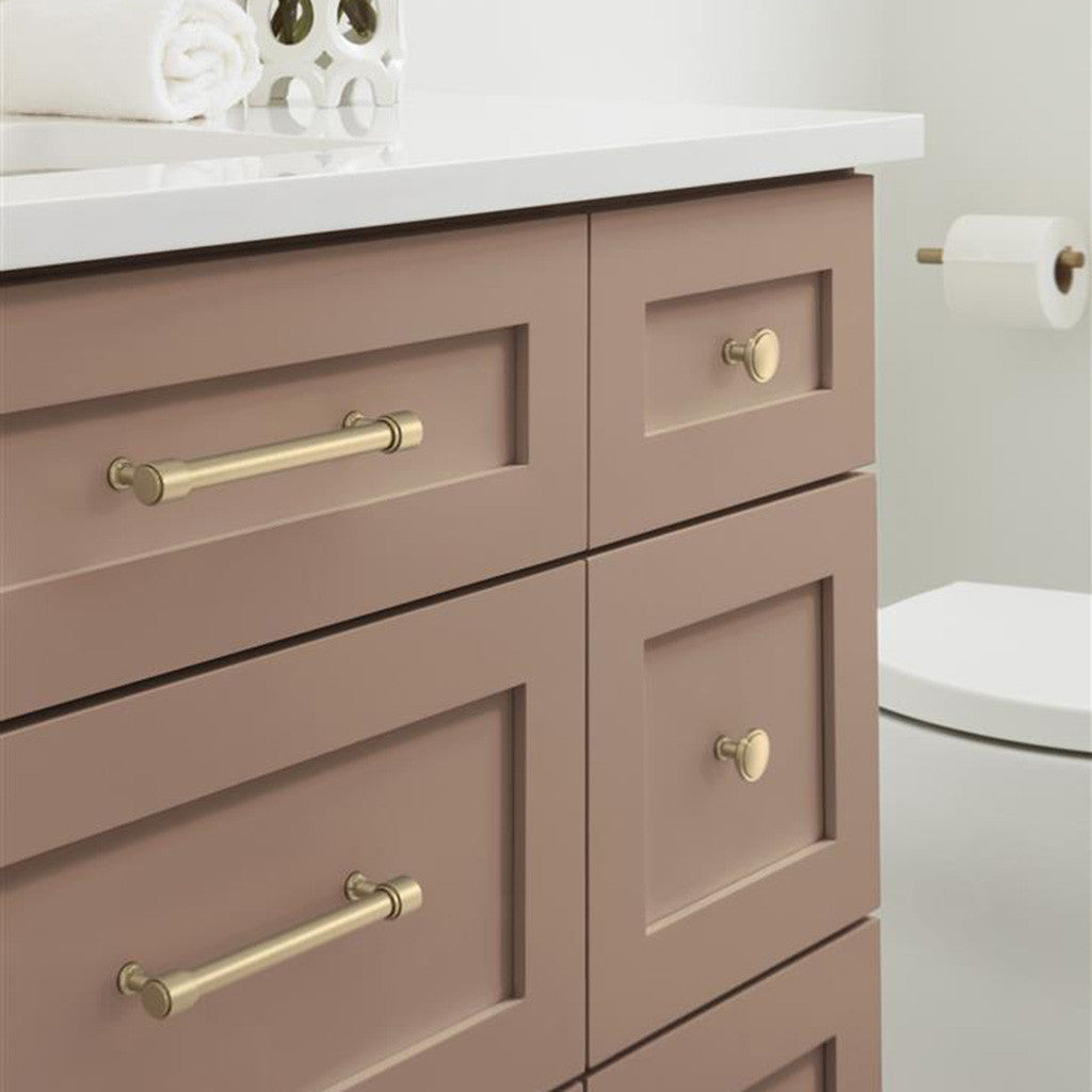 AMEROCK Faircrest 1-1/4" Diameter Cabinet Knob in Golden Champagne BP37460BBZ in Bathroom