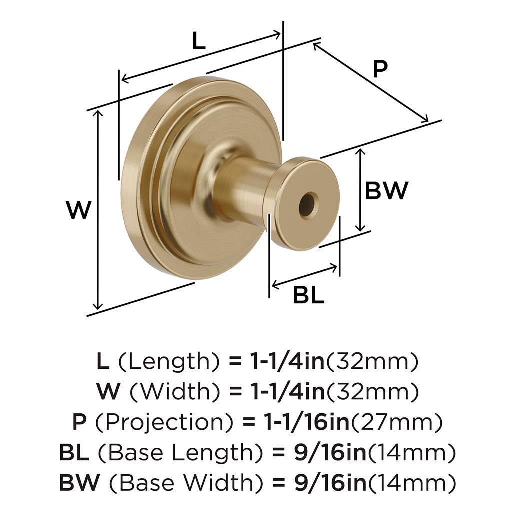 AMEROCK Faircrest 1-1/4" Diameter Cabinet Knob in Golden Champagne BP37460BBZ Specs