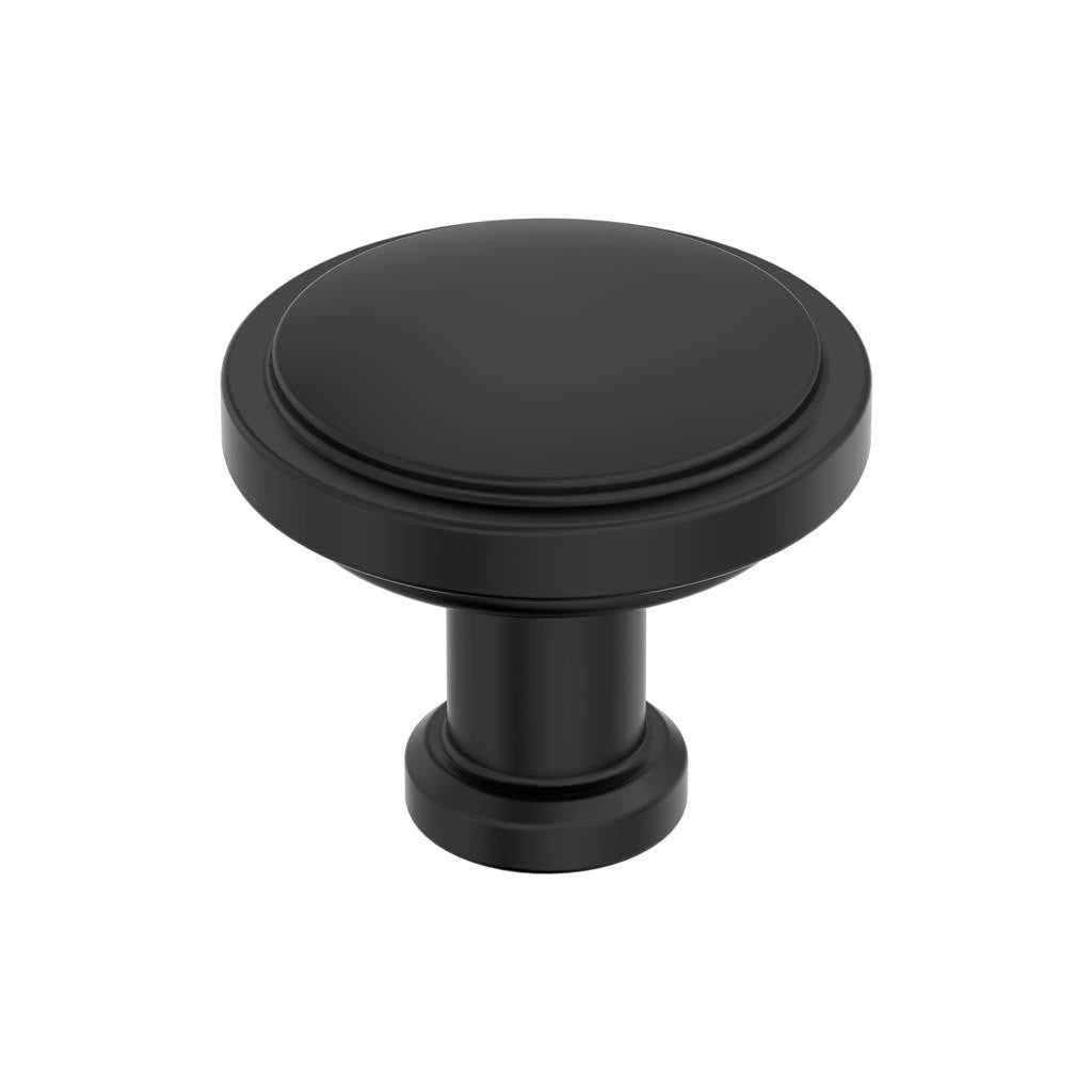 AMEROCK Faircrest 1-1/4" Diameter Cabinet Knob in Matte Black BP37460MB