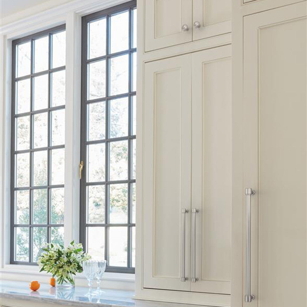 AMEROCK Faircrest 1-1/4" Diameter Cabinet Knob in Satin Nickel BP37460G10 Mounted