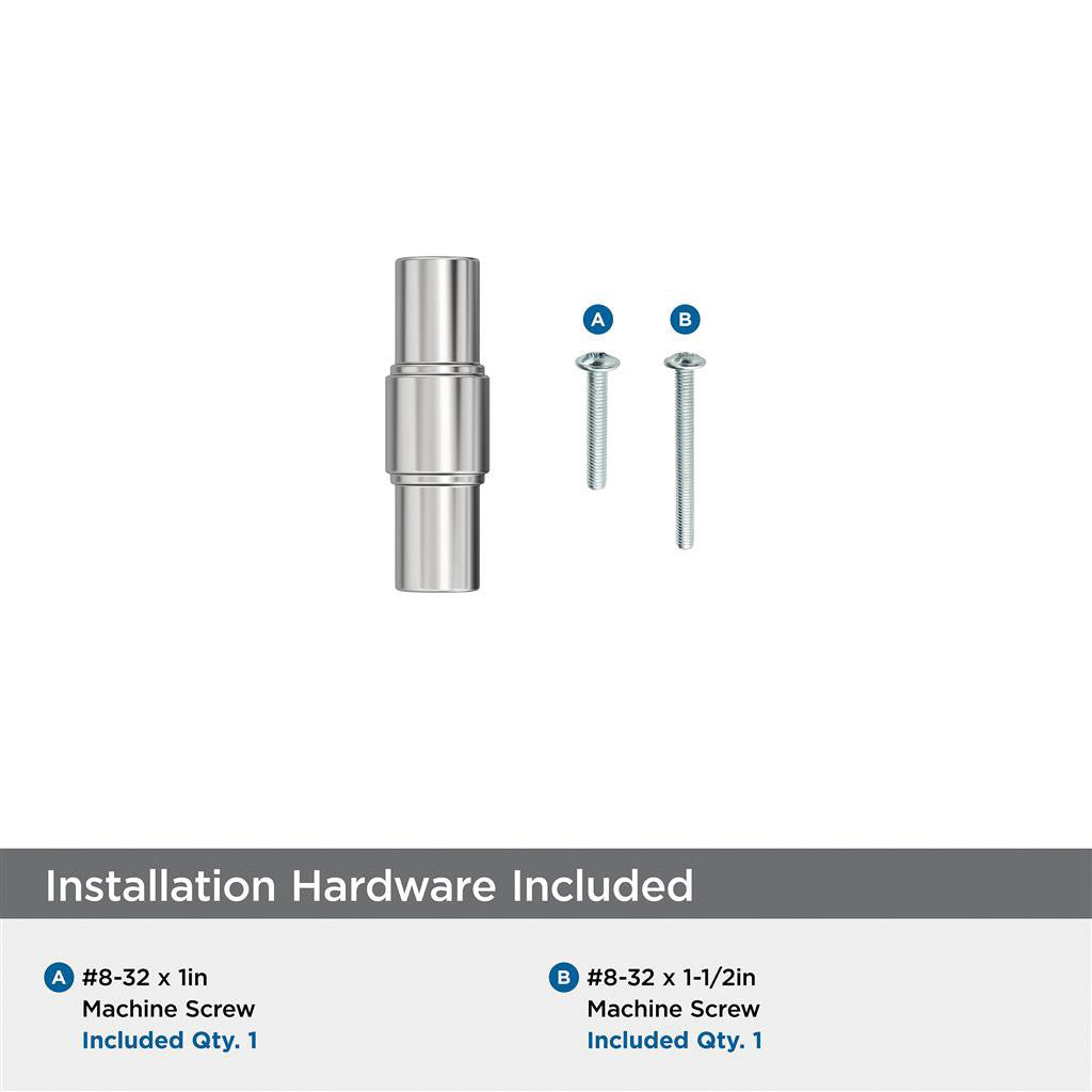 AMEROCK Faircrest 2" Length Wrapped Bar Knob Cabinet Pull in Chrome BP3746126 Installation Hardware