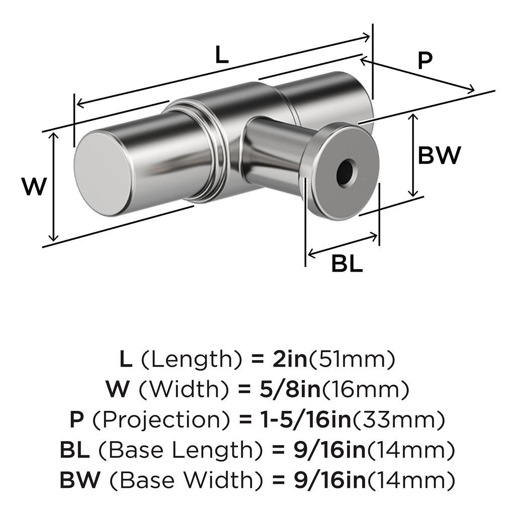 AMEROCK Faircrest 2" Length Wrapped Bar Knob Cabinet Pull in Chrome BP3746126 Specs