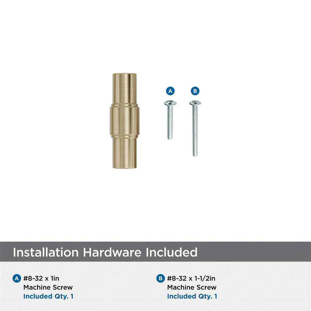 AMEROCK Faircrest 2" Length Wrapped Bar Knob Cabinet Pull in Golden Champagne BP37461BBZ Installation Hardware