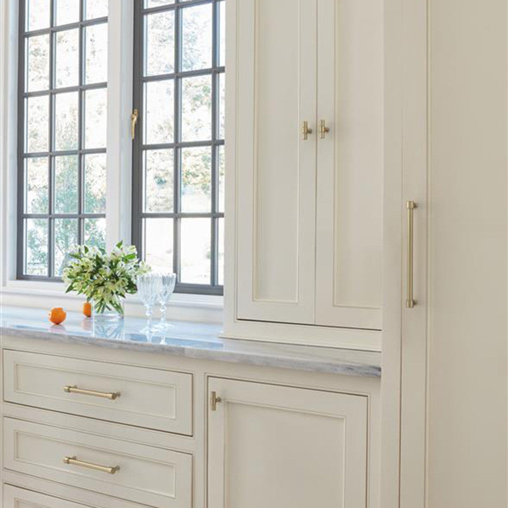 AMEROCK Faircrest 2" Length Wrapped Bar Knob Cabinet Pull in Golden Champagne BP37461BBZ on White