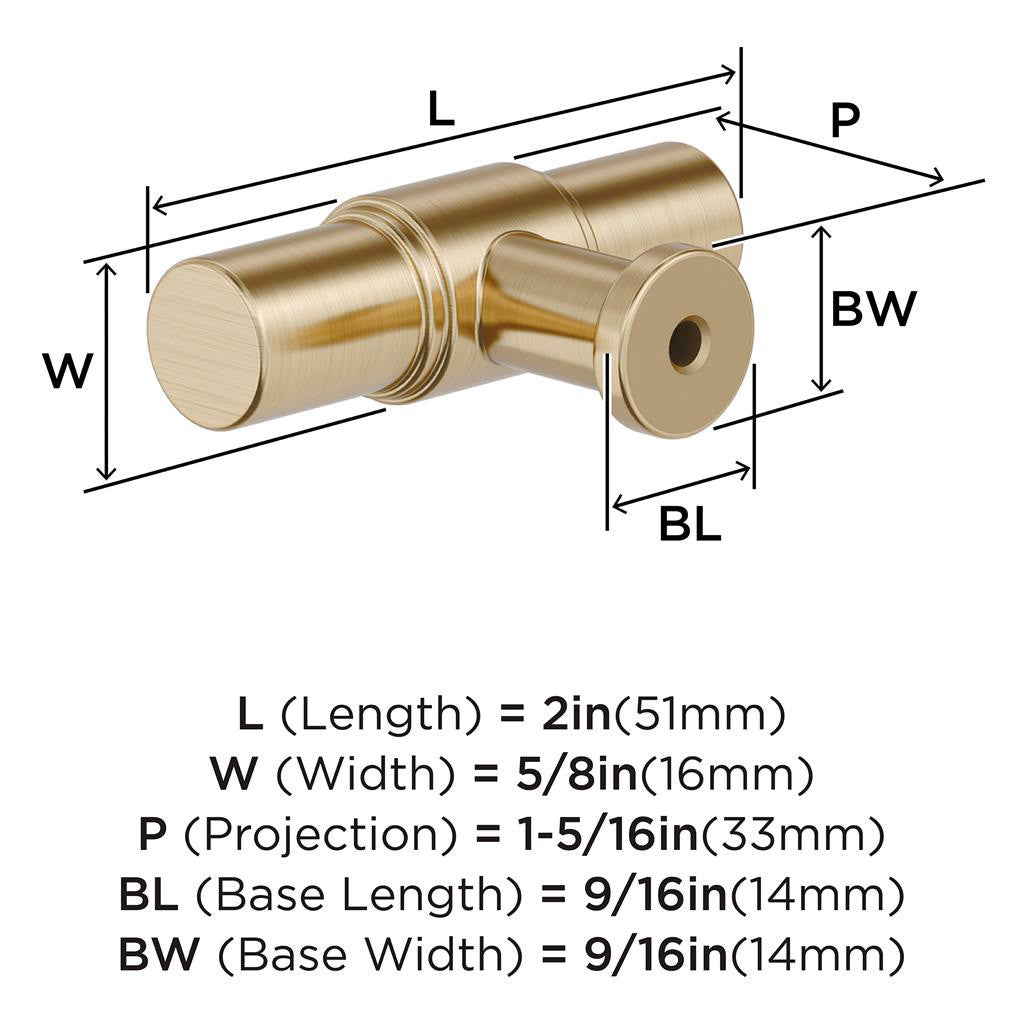 AMEROCK Faircrest 2" Length Wrapped Bar Knob Cabinet Pull in Golden Champagne BP37461BBZ Specs