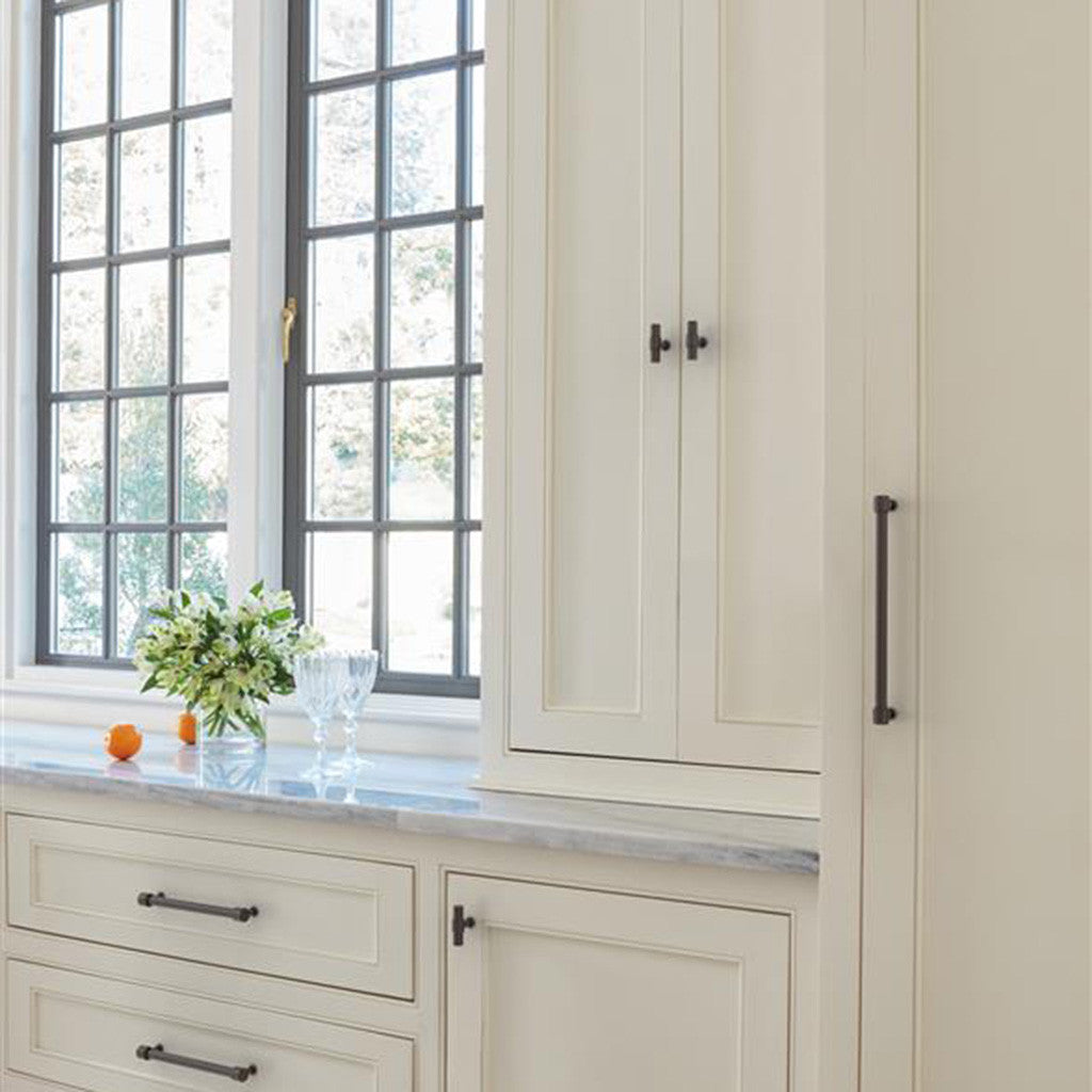 AMEROCK Faircrest 2" Length Wrapped Bar Knob Cabinet Pull in Oil Rubbed Bronze BP37461ORB on White