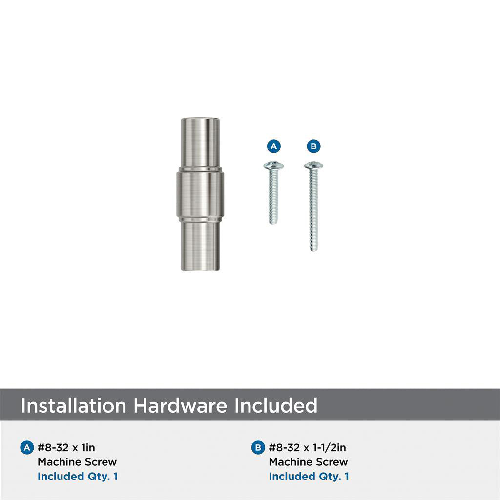 AMEROCK Faircrest 2" Length Wrapped Bar Knob Cabinet Pull in Satin Nickel BP37461G10 Installation Hardware