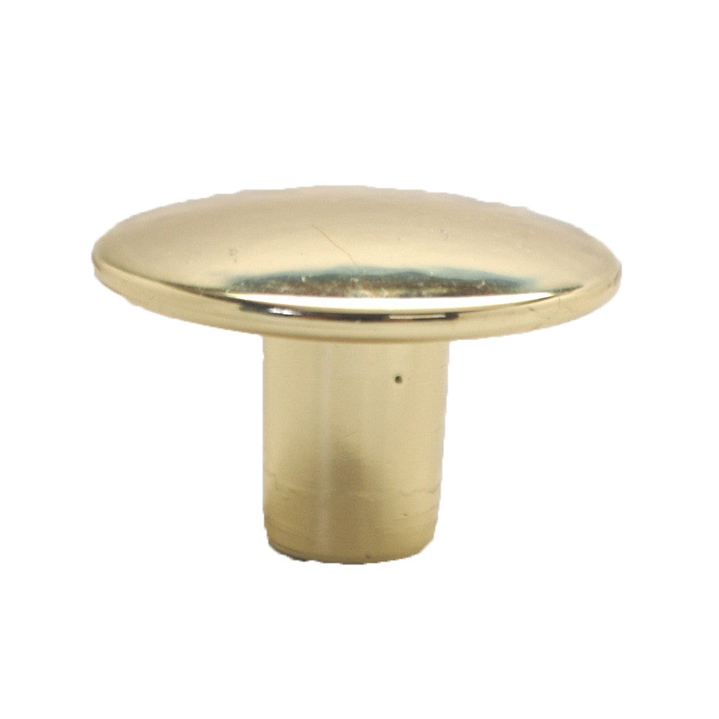 AMEROCK Forges 1-1/4" Diameter Cabinet Knob in Bright Brass Side View