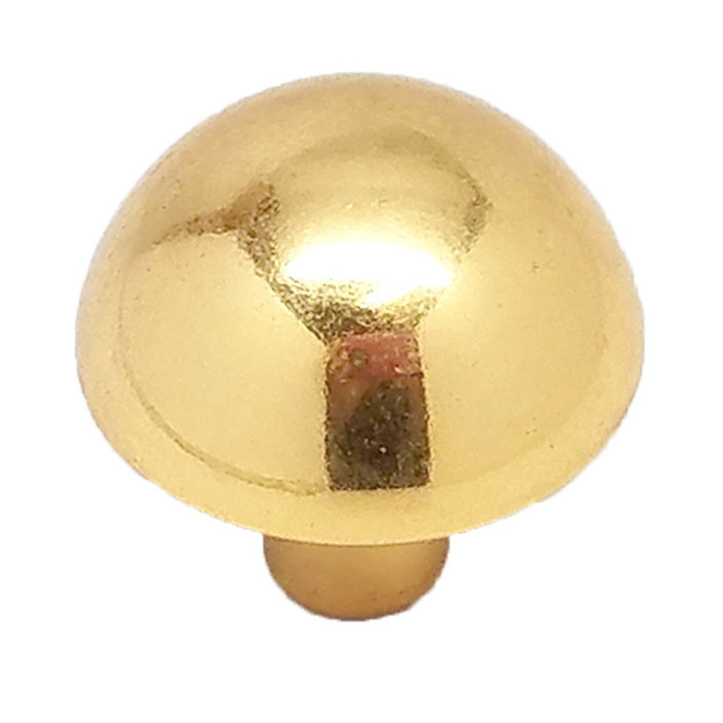 Main View of a Polished Brass Dome Cabinet Knob from Amerock's Forges Collection