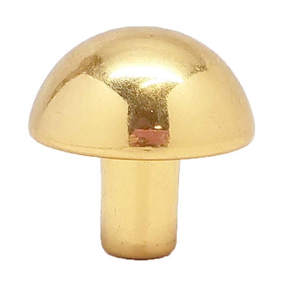 Side View of a Polished Brass Dome Cabinet Knob from Amerock's Forges Collection