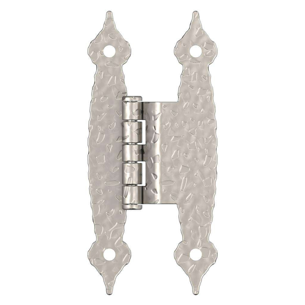 AMEROCK H-Type 3/8" Offset Cabinet Hinge (pair) in Satin Nickel BPR3406G10 Front View