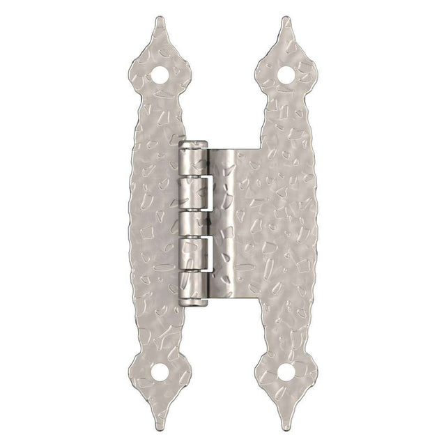 AMEROCK H-Type 3/8" Offset Cabinet Hinge (pair) in Satin Nickel BPR3406G10 Front View