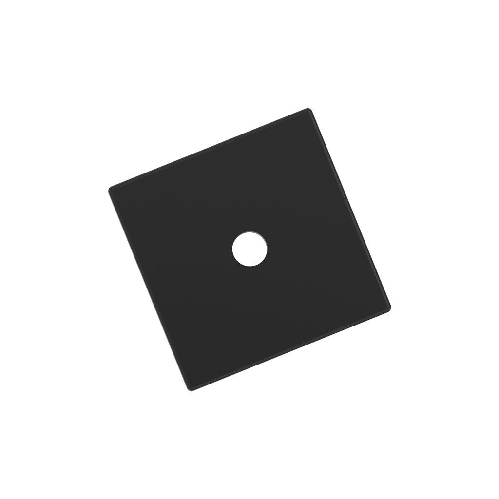 AMEROCK Ladera 1-3/16" Square Cabinet Knob Backplate in Matte Black BP37760MB