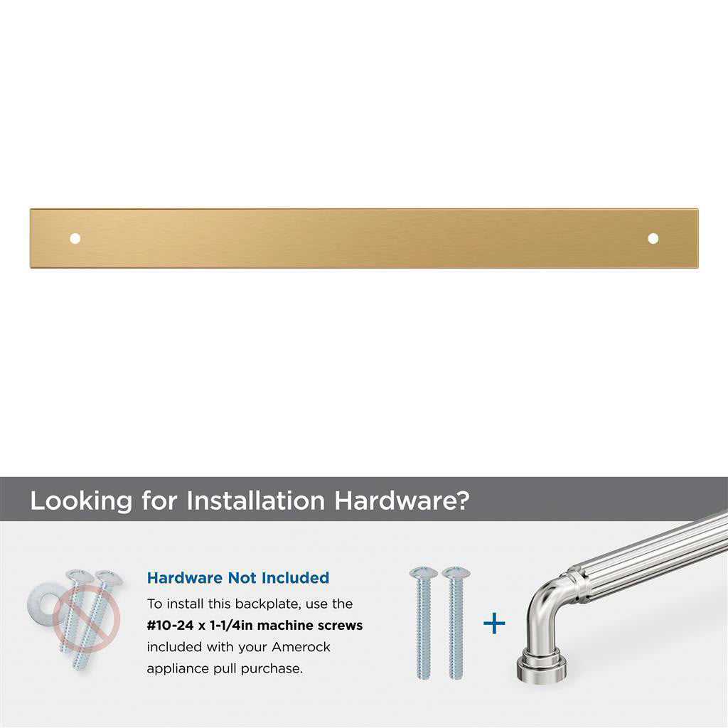 AMEROCK Ladera Rectangle Appliance Pull Backplate in Champagne Bronze 12" BP37769CZ Installation Hardware