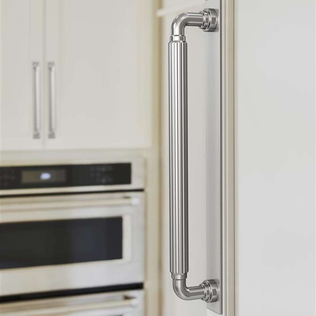 AMEROCK Ladera Rectangle Appliance Pull Backplate in Polished Chrome 12" BP3776926 Mounted