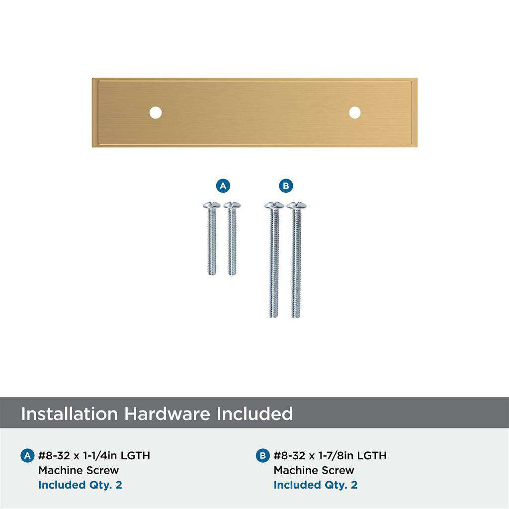 AMEROCK Maymont Rectangle Cabinet Handle Backplate in Champagne Bronze 3" BP37587CZ Installation Hardware