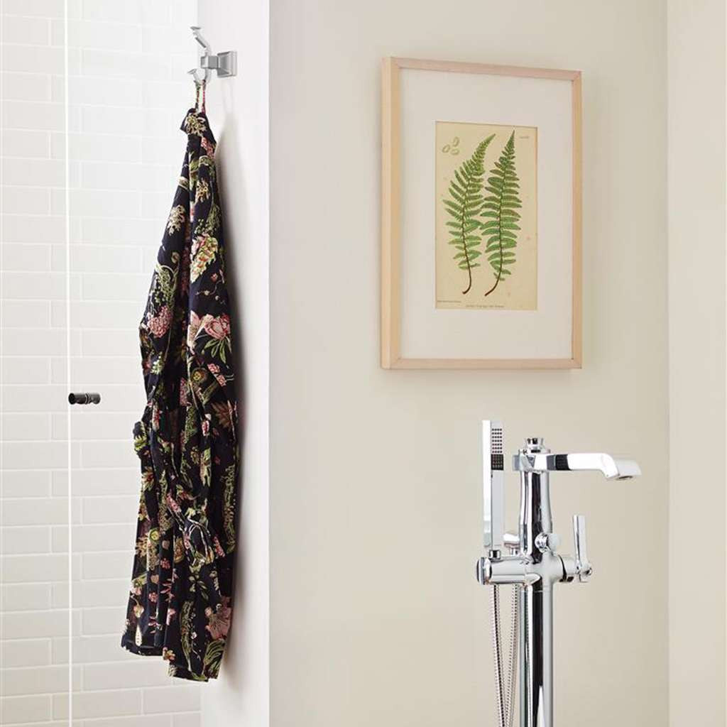 AMEROCK Mulholland Double Robe Hook in Polished Chrome BH3602026 in Bathroom