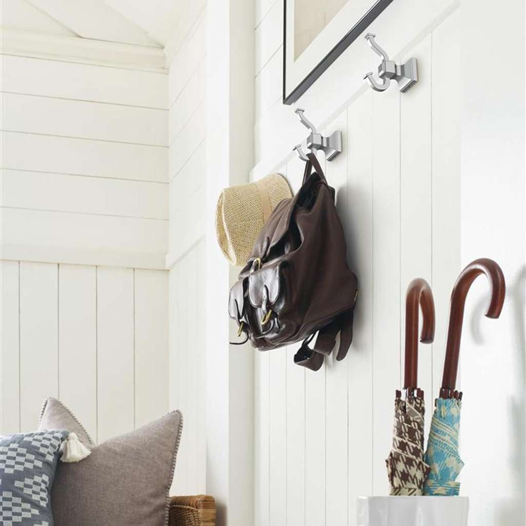 AMEROCK Mulholland Double Robe Hook in Polished Nickel BH36020PN in Foyer