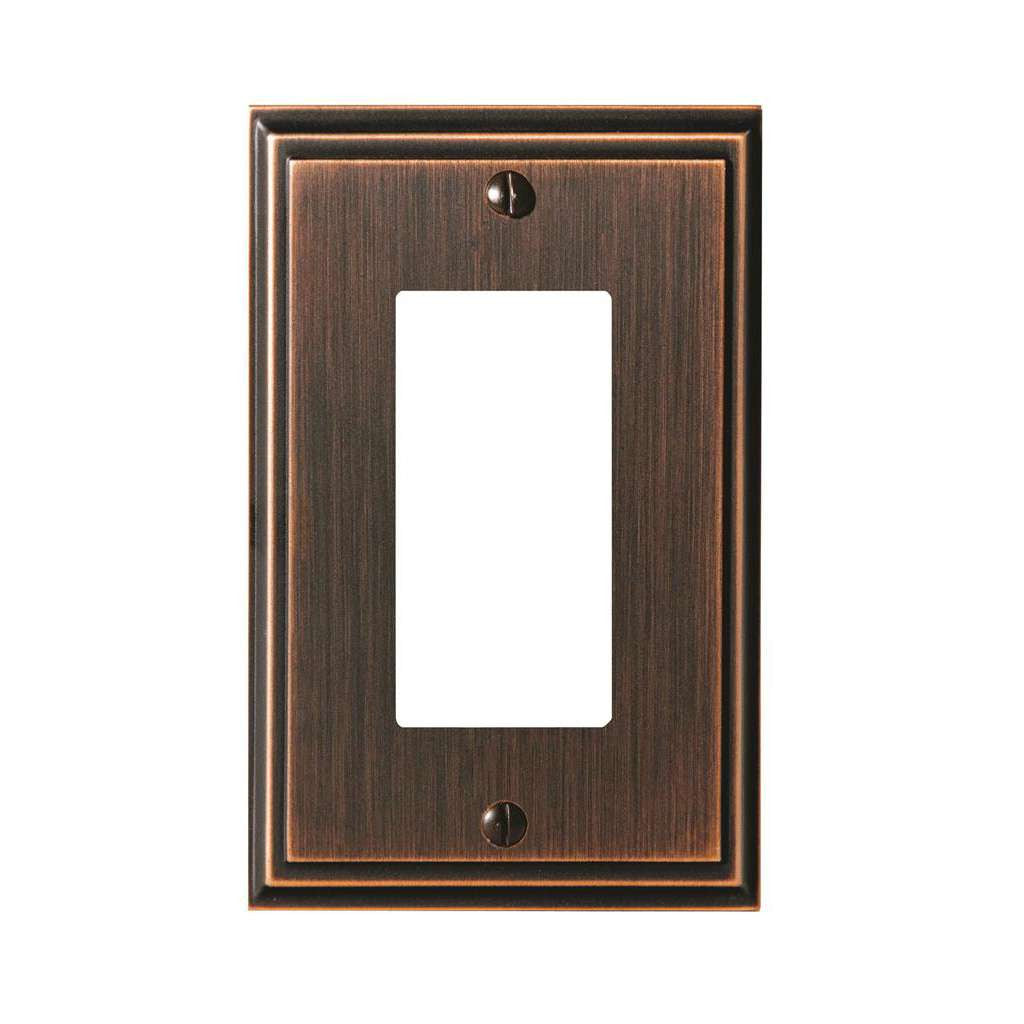 AMEROCK Mulholland GFI Rocker Wall Plate in Oil Rubbed Bronze Single BP36518ORB