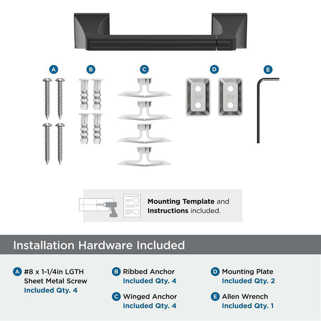 AMEROCK Mulholland Pivoting Toilet Paper Holder in Brushed Nickel BH36021MB Installation Hardware