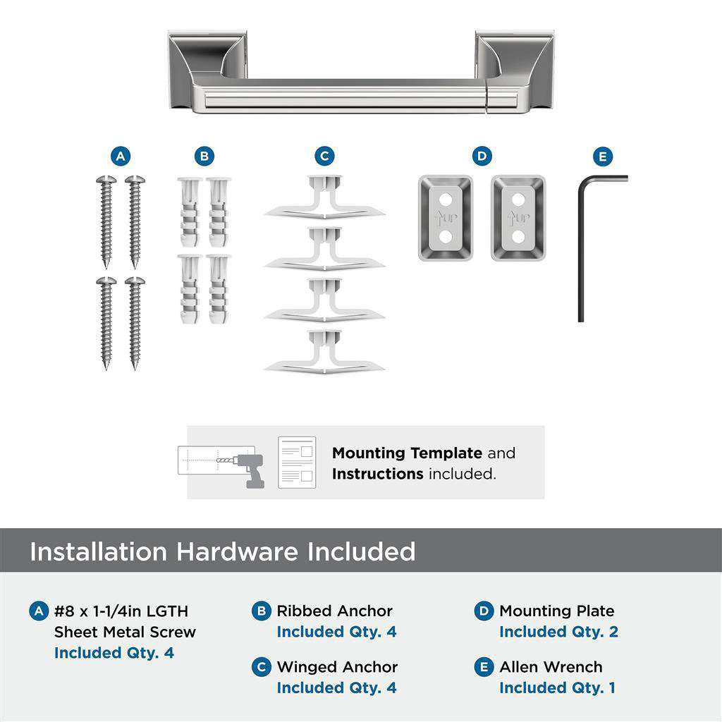 AMEROCK Mulholland Pivoting Toilet Paper Holder in Polished Chrome BH3602126 Installation Hardware