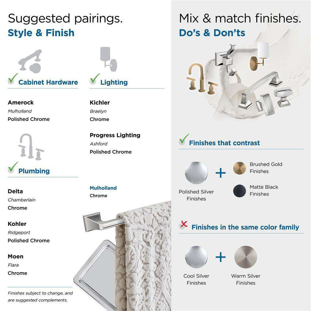 AMEROCK Mulholland Pivoting Toilet Paper Holder in Polished Chrome BH3602126 Suggested Pairings