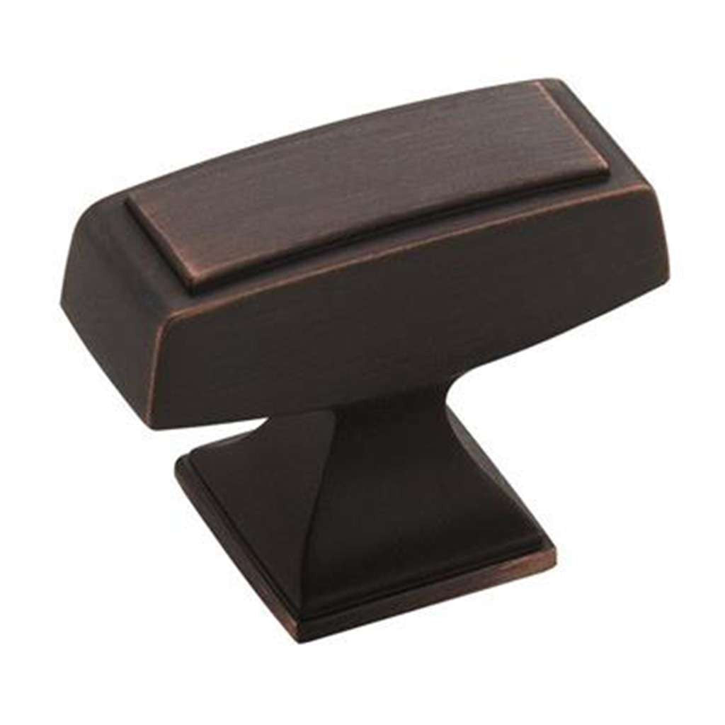 AMEROCK Mulholland Rectangle Cabinet Knob in Oil Rubbed Bronze 1-1/2" BP535342ORB
