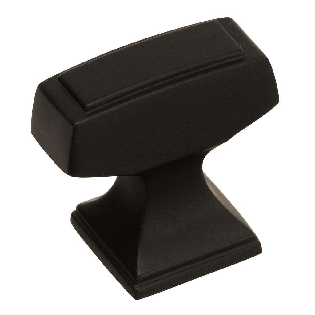 AMEROCK Mulholland Rectangle Cabinet Knob in Black Bronze 1-1/4" BP53029BBR