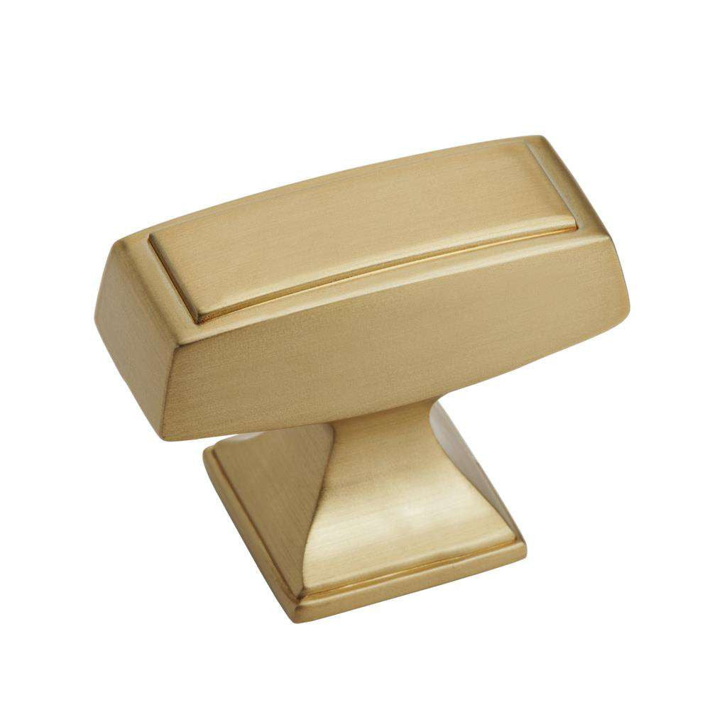 AMEROCK Mulholland Rectangle Cabinet Knob in Champagne Bronze 1-1/2" BP535324CZ