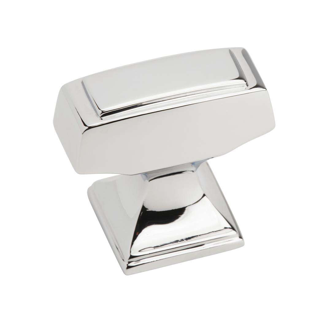 AMEROCK Mulholland Rectangle Cabinet Knob in Polished Chrome 1-1/4" BP5302926