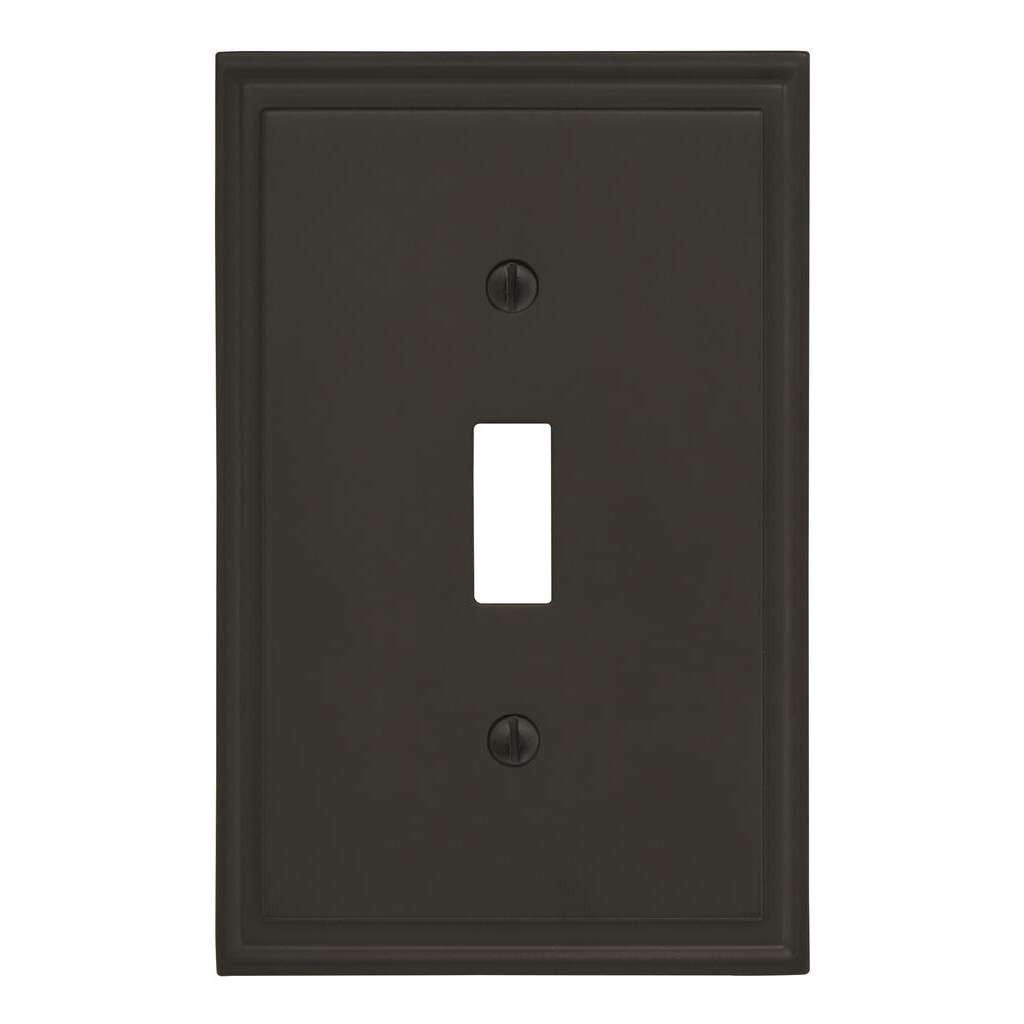 AMEROCK Mulholland Toggle Switch Wall Plate in Black Bronze Single BP36514BBR