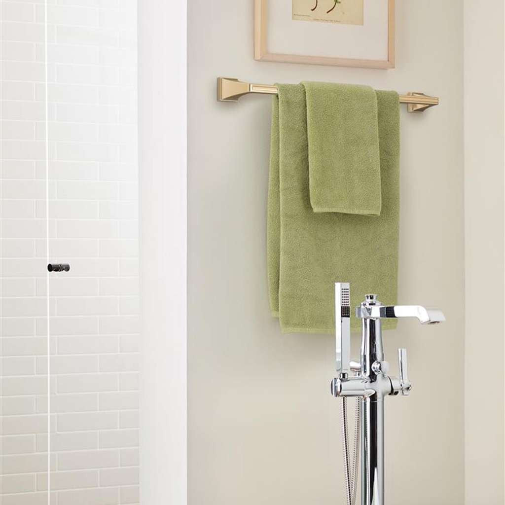AMEROCK Mulholland Towel Bar in Champagne Bronze 24" BH36024CZ in Bathroom