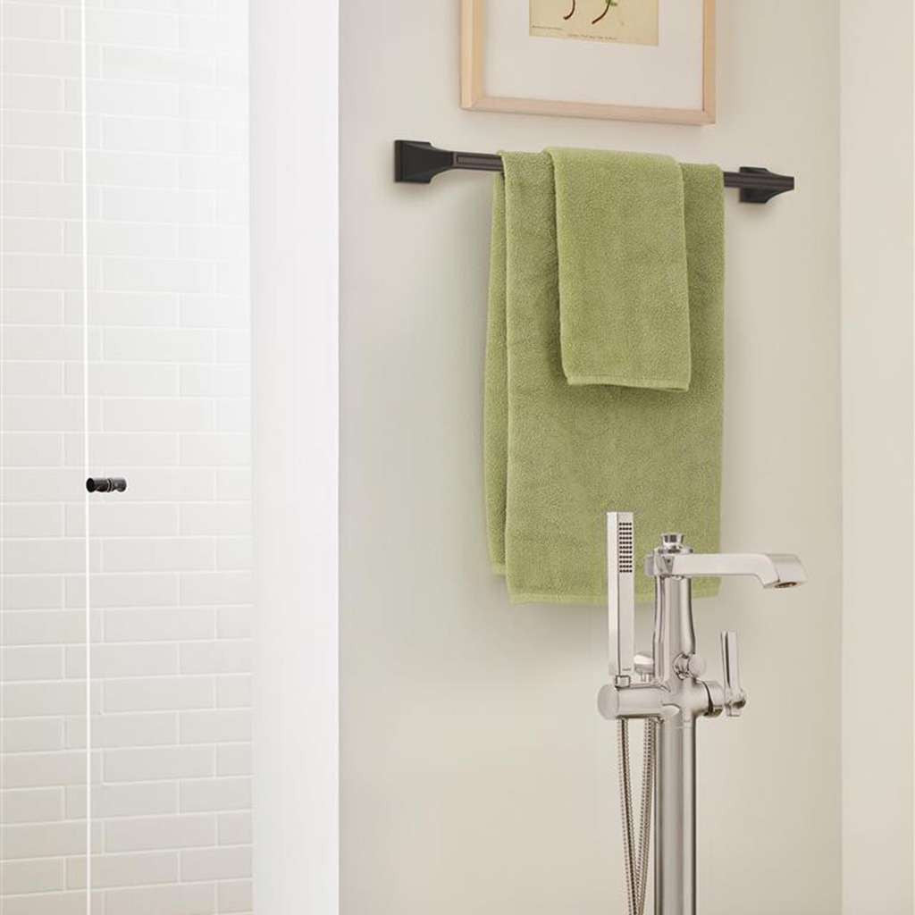 AMEROCK Mulholland Towel Bar in Oil Rubbed Bronze 24" BH36024ORB in Bathroom
