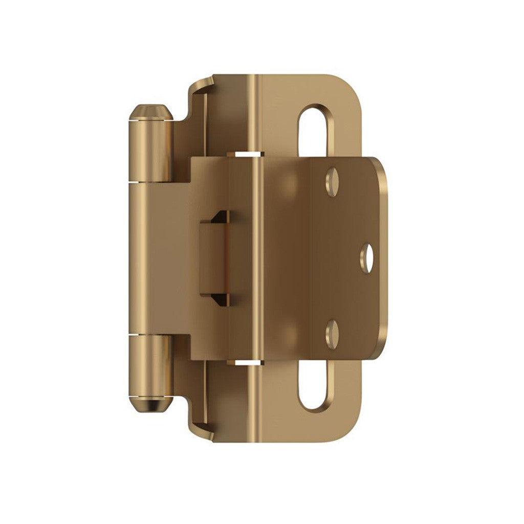 AMEROCK Self Closing 3/8" Inset Partial Wrap Cabinet Hinge (pair) in Champagne Bronze BPR7565CZ Angle