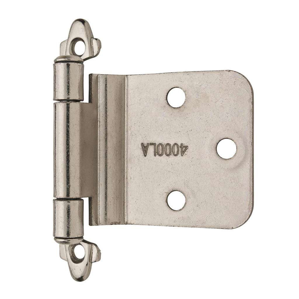 AMEROCK Self Closing Reverse Bevel Variable Overlay Cabinet Hinge (pair) in Polished Chrome BPR763026 Angle