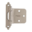 AMEROCK Self Closing Reverse Bevel Variable Overlay Cabinet Hinge (pair) in Polished Chrome BPR763026 Front View