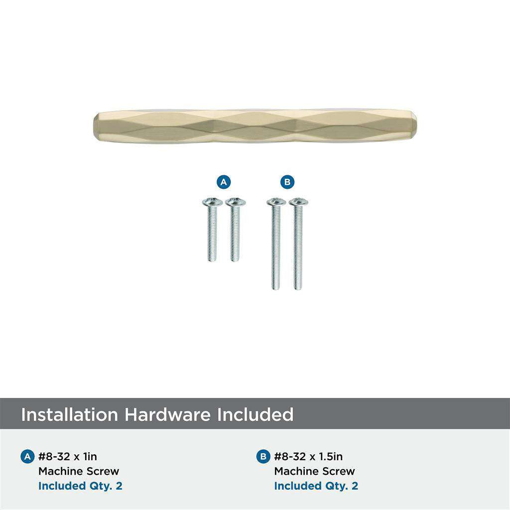 AMEROCK St. Vincent Geometric Bar Pulls in Golden Champagne 3" BP36646BBZ Installation Hardware