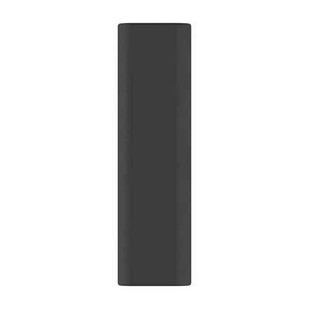 Front View of a Black Rectangle Cabinet Knob from Amerock's Status Collection BP36836FB